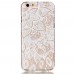 iPhone 6 6s Plus 5.5 - Carved Floral Pattern Matte PC Hard Protective Cover Case - White